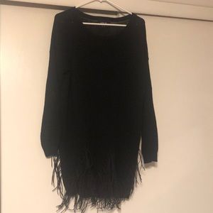 Sweater Dress with Fringe